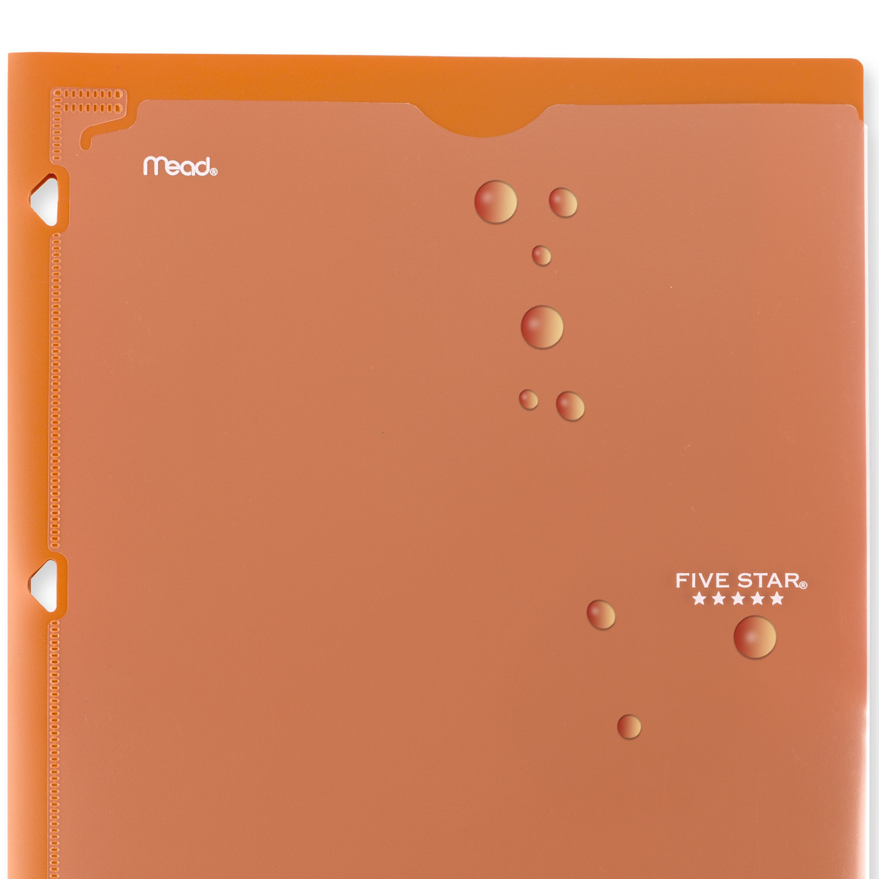 Five Star Clearview 2 Pocket Portfolio Orange