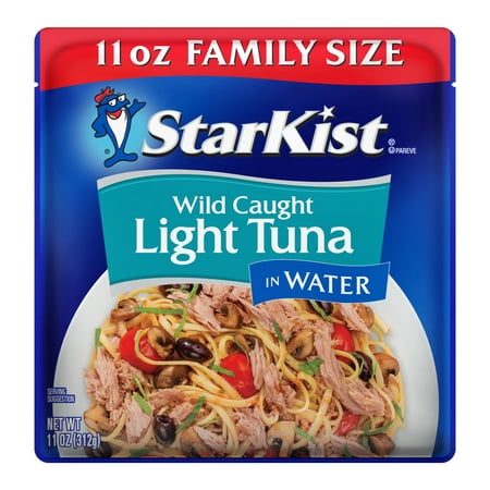 StarKist Light Tuna in Water, Wild Caught, 19g Protein, 11 oz Pouch