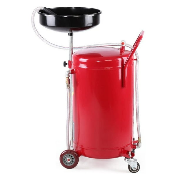 80 Liter 17.5 Gallon Portable Auto Waste Oil Drain Tank Air Operated ...