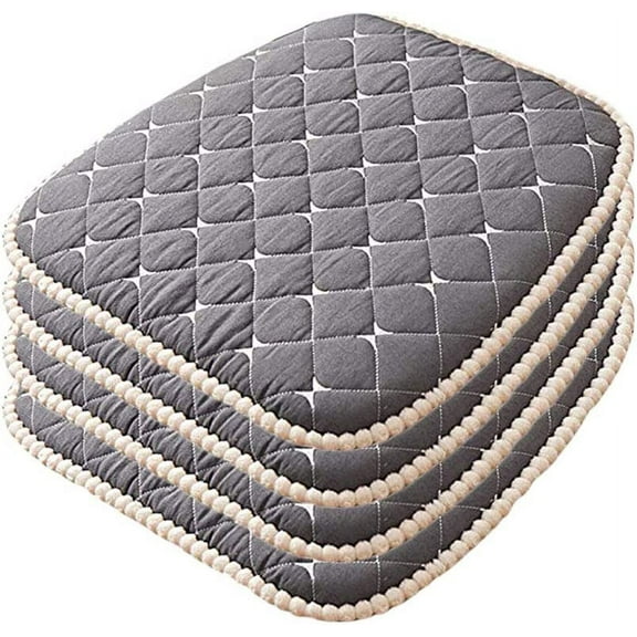 Nvzi Chair Cushion Memory Foam Pads with Ties for Dining Chairs,Non Slip Kitchen Dining Chair Pad and Seat Cushion 4Pack