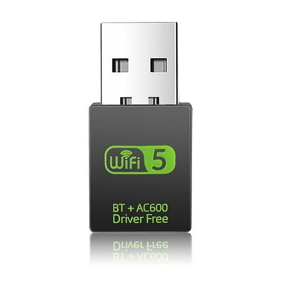 600Mbps Wireless WiFi Adapter   USB Bluetooth Transmitter Receiver 2In1 Wi-Fi Dongle Adapter Lan USB Ethernet Driver-free Network Card For PC Laptop