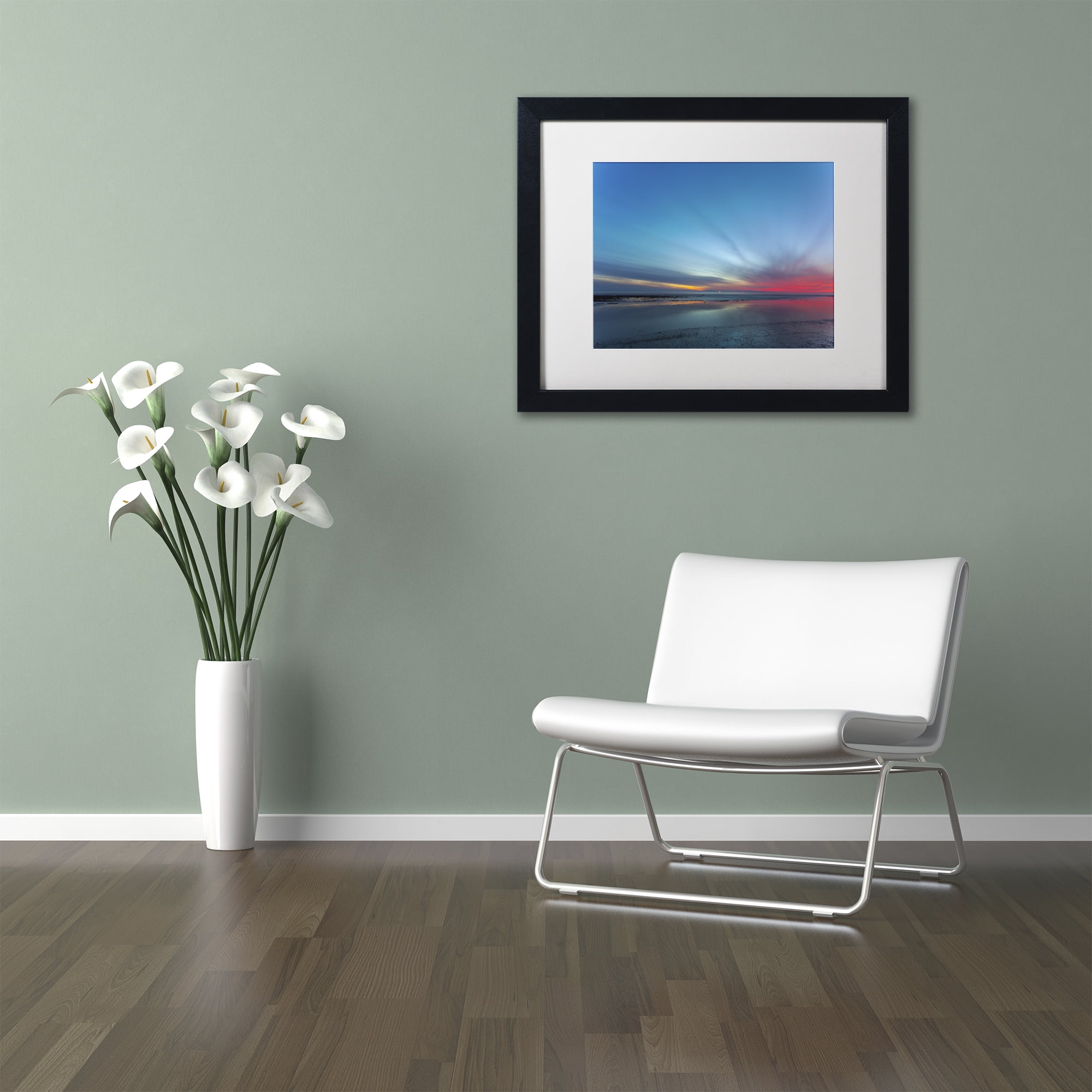 Chris Moyer 'Blue Hour' Matted Framed Art