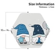 thumbnail image 2 of Honeii Snow Gnome for Winter print Leather Coaster Set of 4, ideal for safeguarding your furniture from drinks spills and effortless cleanup-Hexagon, 2 of 6
