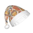 thumbnail image 2 of KLL Christmas Hats for Adults Plush Colorful Owls Print Santa Hat Xmas Fluffy Santa Claus Hat for Women Men, 2 of 6
