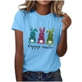 thumbnail image 1 of Camiseta de Cuello Redondo de Impresión de Pascua de Moda de Primavera Y Verano para el Uso Diario, 1 of 5