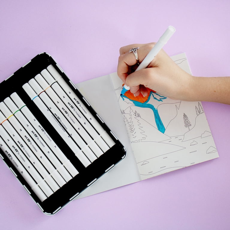 Dual-Tip Marker Art Set with Reusable Tin and Activity Book photo 7