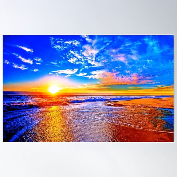 We All Love The Beach Nr. 5 Poster Wall Art, Modern Wall Decor For Living Room Bedroom, 16x24 UNFRAMED
