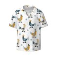 thumbnail image 6 of Kdxio Men's Hawaiian Shirt for Men Short Sleeve Shirt Farm Roosters Summer Casual Holiday Beach Button Down T-Shirts, 6 of 7