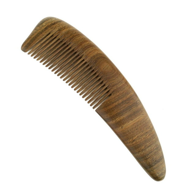 Peine antiestático de bolsillo de madera para para el cuidado del cabello de sándalo verde artesanal Jinwen Peine de masaje de madera