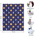 thumbnail image 4 of Blue Sun Moon Constellation Pattern Blanket,Comfortable Soft Lamb Wool Throw Blanket,All Season,Warm Lightweight Blankets for Sofa Bed Couch Living Room Chair,30"x40", 4 of 4