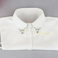 thumbnail image 6 of LoudSung Fake Collar Detachable Half Shirt Blouse False Collar Sets Elegant Diamond Pure Color Crystal Dickey Collar for Women Girls 3PCS, 6 of 8