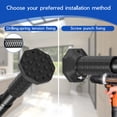 thumbnail image 4 of GIRACOA 2-in-1 Adjustable Curtain Rod, No Drill Tension & Screw Mount, Octagon Anti-Slip Base, Holds 40 lbs, Rust-Resistant for Bathroom Bedroom Living Room Patio (51-128 Inch, Black), 4 of 9