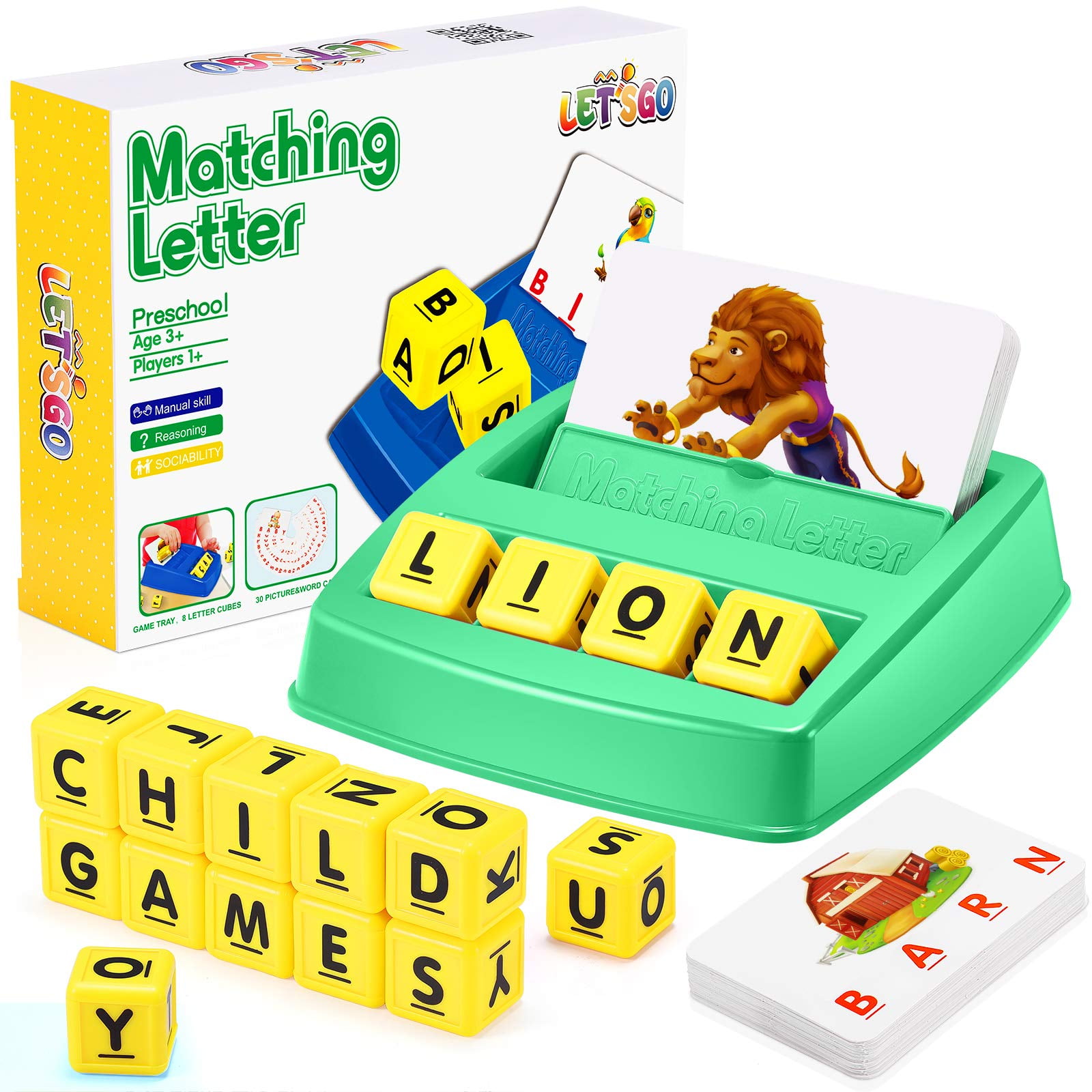 Matching Letter Educational Learning Spell Game for kids 3-8 year Old Good gift 