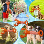 Magicorange Squeaky Dog Toys, Tug of War Dog Toy, Interactive Plush Toy with Crinkle Paper, Lobster Type
