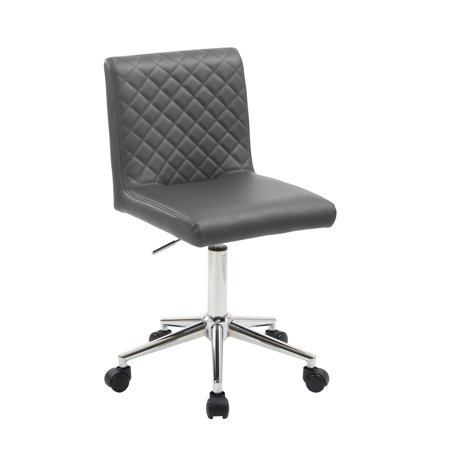UPC: 0608374003445 | Best Master Furniture Barry 24.5  Faux Leather Swivel Office Chair in Gray