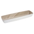 thumbnail image 3 of HUBERT® Serving Bowl Wood-Look White Melamine with Light Wood Inside - 20 7/8 L x 6 2/3 W x 3" H, 3 of 7