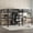 Black, variant on Harper & Bright Designs Twin Size Metal Loft Bed with Double Desk and Wardrobe, Twin Over Twin Loft Bed with Shelves and Electrical Outlet, Black