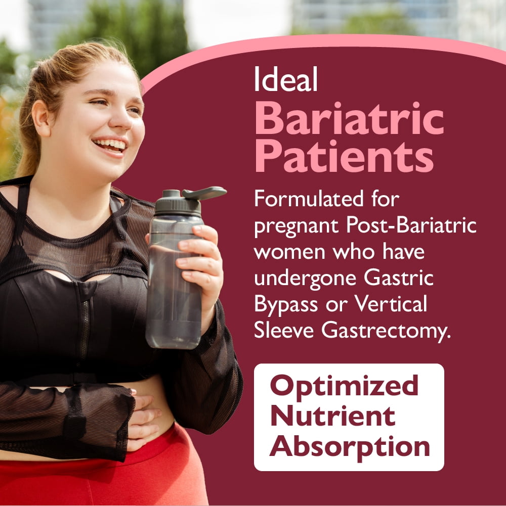 Celebrate Vitamins Bariatric Prenatal Vitamins with Folate (Folic Acid), Vitamin A, Iron, and Choline, 60 count
