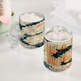 thumbnail image 5 of Clear Storage Jar 2.75x 4.13 Inches One Sizex4 Cotton Swabs Cans Translucent Plasticental Floss Cans Cotton Pads Cans Bathroom Canisters Beautiful Chrysanthemum Pattern, 5 of 7
