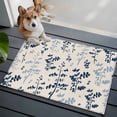 thumbnail image 3 of Blue Botanical Entryway Rug 2'x3'&nbsp; Non Slip Front Door Mats, Rustic Country Spring Floral Summer Leaf Entrance Rugs Indoor Outdoor Carpet, Washable Floor Mats Small Area Rug for Bedroom Kitchen, 3 of 8