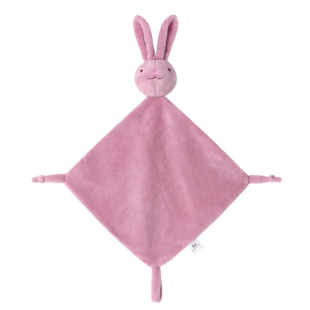 Chupete de terciopelo de cristal para bebé, muñeco para dormir, lindo muñeco de peluche, juguete de conejo (rosa)