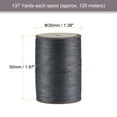 thumbnail image 2 of Thin Waxed Thread 137 Yards 0.55mm Polyester String Cord for Machine Sewing Hand Quilting Weaving, Dark Grey, 2 of 5