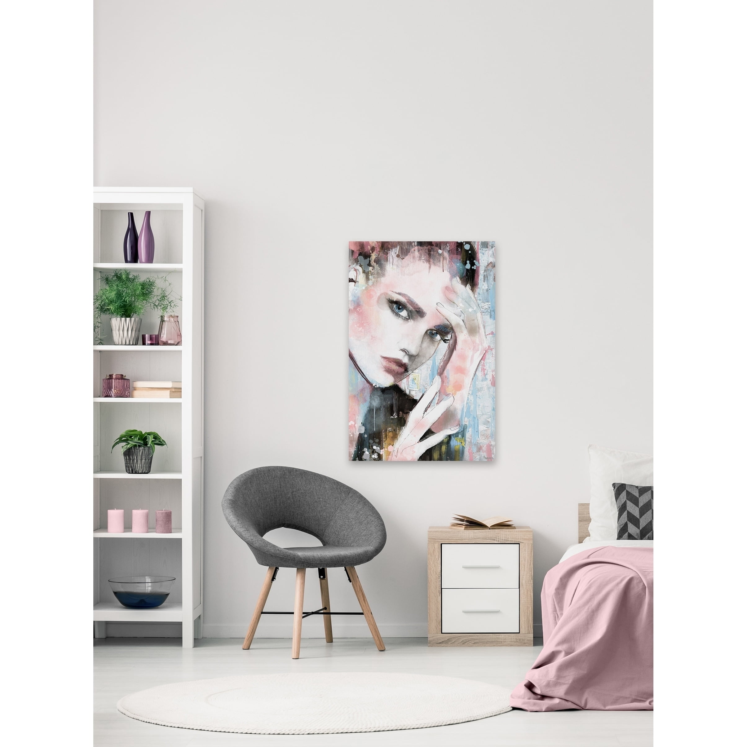 Parvez Taj Thinking Face II Canvas Wall Art