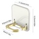 thumbnail image 3 of Soporte para secador de pelo Soporte de pared no perforado | Organizador de almacenamiento de plástico estilo crema | Diseño plegable que ahorra espacio, agarre seguro antideslizante, beige/blanco,, 3 of 6