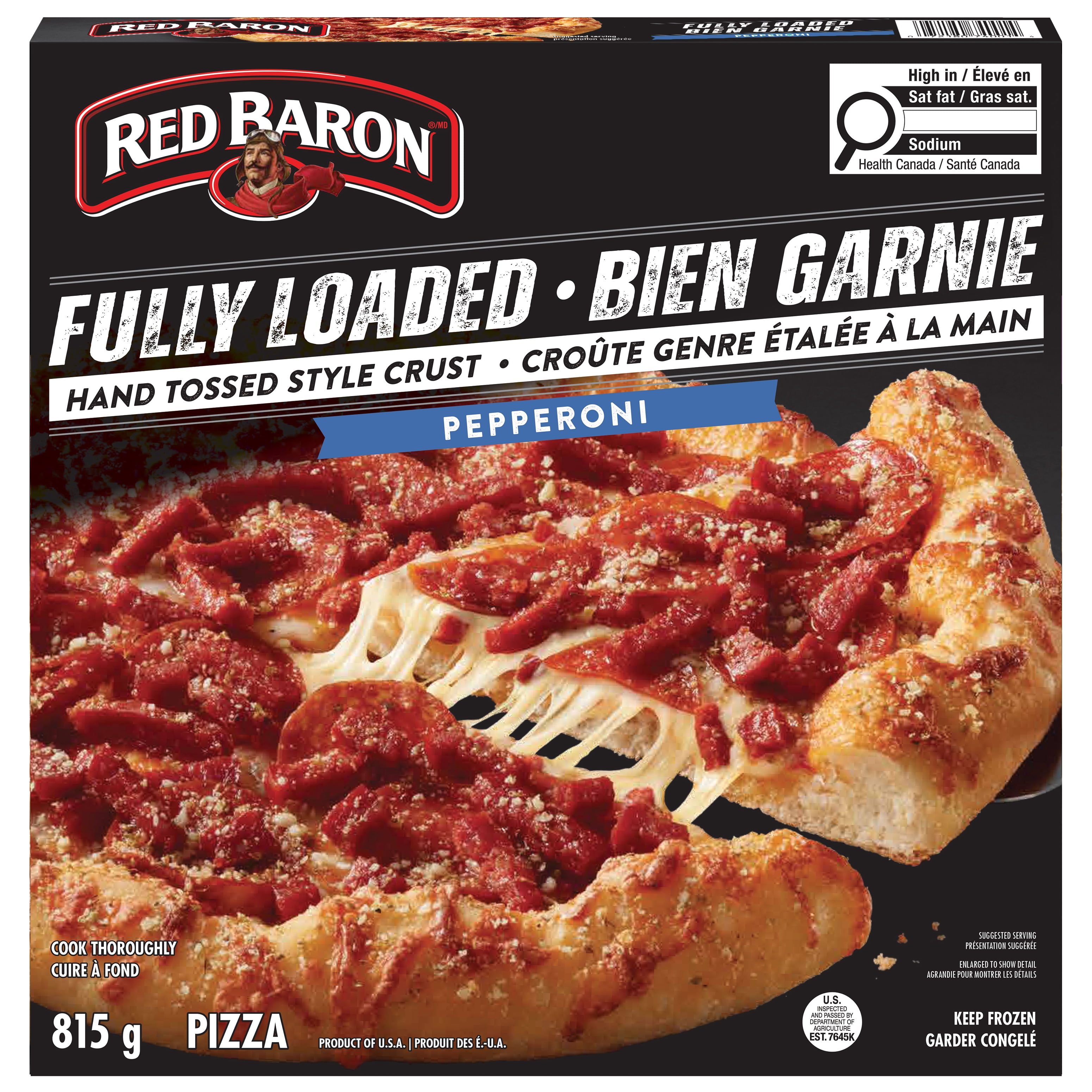 Red Baron Fully Loaded Pepperoni Hand Tossed Crust Frozen Pizza