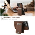 thumbnail image 4 of Allytech 2 in 1 Wallet Case for Apple iPhone 13 Pro Max, Premium PU Leather Detachable Cards Holder Magsafe Wallet Wireless Charging Stand Phone Case for Apple iPhone 13 Pro Max - Brown, 4 of 13