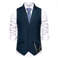 thumbnail image 2 of 2024 Spring And Summer New British Retro Fashion Solid Color Wedding Dress Lapel Men's Suit Vest, 2 of 3