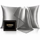 thumbnail image 1 of Chenchen Mulberry Silk Pillowcase for Hair and Skin, Silk Pillow Cases Queen Size with Hidden Zipper 20x30 Inches, Smooth and Soft Cooling Pillow Cases for Hot Sleepers(Dark Grey, 1 Pack), 1 of 1