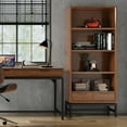 thumbnail image 3 of Simpli Home Banting SOLID WOOD and Metal 66 inch x 30 inchRectangle Industrial Bookcase in Walnut Veneer, 3 of 13