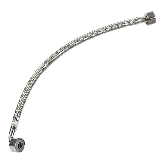Elbow 304 Steel Braided Flexible Hose 1/2inchBSP Connectors 350mm For Plumbing Boilers Bathrooms Kitchens 13.78inch