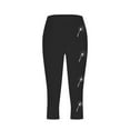 thumbnail image 5 of THDHVS Casual Pants for Women,Women's Pants,Women's Fashion Flower Print Leggings Fast Dry Yoga Sport Elastic Pants Black M, 5 of 5