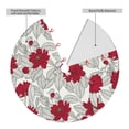 thumbnail image 2 of Picia Leaves And Anemone Flowers In Red Grey Print Christmas Tree Skirt , Christmas Tree Skirt Ornaments for Merry Christmas Holiday Party Decorations Indoor Outdoor-30", 2 of 7