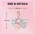 thumbnail image 5 of ARVALILS "FAMILY" Letter Dangle Charm, Two-Tone 925 Sterling Silver CZ Charm, Family Theme Pendant for Bracelets & Necklaces, 5 of 7