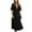 Black, variant on Inleife Womens Dresses Fashion Women Summer Casual Solid Color V-Neck Camis Short Sleeve Long Dress