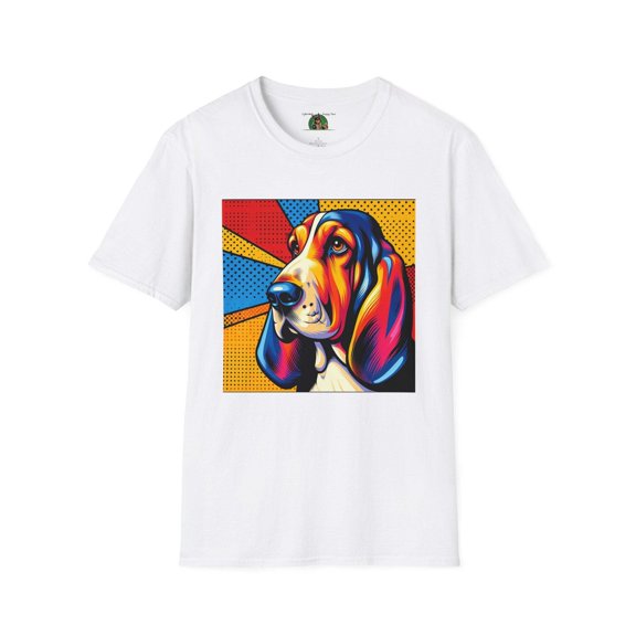 Basset Hounds PopArt1 Unisex Softstyle T-Shirt