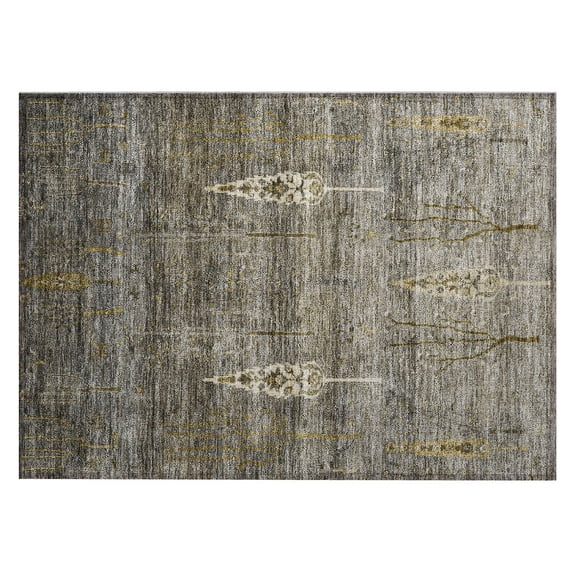 Dalyn Rugs Machine Washable Indoor/Outdoor Chantille Pewter 1'8" x 2'6" Rug
