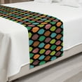 thumbnail image 2 of Leaves Bed Runner, Symmetric Abstract Rhythmic Colorful Leaf Designs on Dark Backdrop, Decorative Accent Bedding Scarf for Hotels Homes and Guestrooms, Queen, Charcoal Grey Multicolor, by Ambesonne, 2 of 2