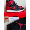 thumbnail image 1 of A i r-Jor-dan 1 satin bred size 4.5 gs, 1 of 5