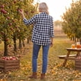 thumbnail image 7 of Plaid Flannel Shirts for Women Long Sleeve Button Down Shirt, S, 7 of 7