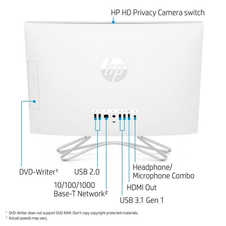 HP All-in-One Computer 22 AIO 22-c0063w, Intel Celeron G4900T, 4GB