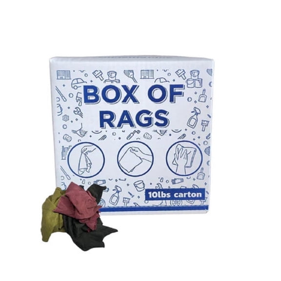 SupremePlus Recycled Color Fleece Rags for Wiping, Multipurpose Cleaning Cloth - 10 lbs. Box