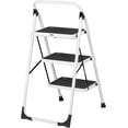 thumbnail image 7 of 3 Step Ladder with Tool Tray, Folding Step Stool with Wide Non-Slip Pedal and Comfort Handgrip for Household and Office, Lightweight 330lbs Capacity Step Ladder, Black, 7 of 7