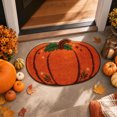 thumbnail image 7 of Trovenix Halloween Fall Thanksgiving Bath Mat Pumpkin Shaped Absorbent Non Slide Soft Doormat for Entryway Decor, 7 of 7