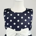 thumbnail image 7 of Girls Vintage Polka Dot Christmas Costume Sleeveless Bow Dresses, 7 of 7