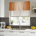 thumbnail image 5 of Burnt Orange Ombre Valances for Windows, Decorative Rod Pocket Window Valance Curtains, Modern Gradient Abstract Art Short Curtain Drapes for Kitchen/Bathroom/Living Room, 2 Panels, 54" W x 18" L, 5 of 8