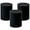 Black, variant on NeoMart - Dripless Unscented Pillar Candles, Set of 3 Hand Poured Solid Color Non-Scented Candles for Home Decor, Premium Wax, 60 Hr Burn Time - 3x4 Inch, Black
